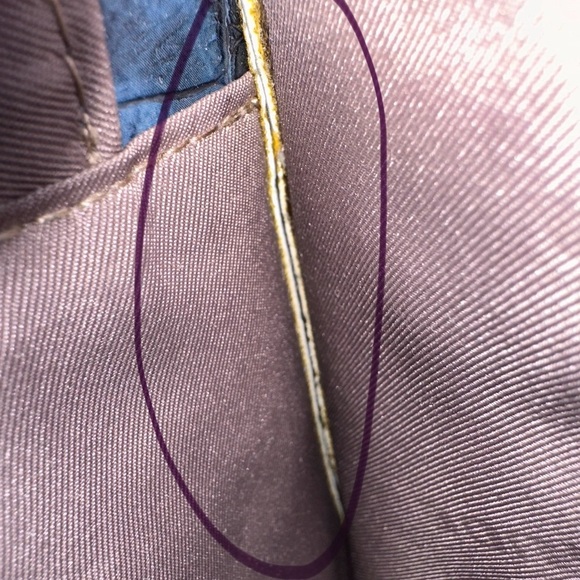 Gude Womens Handbag Crossbody Removable Strap NY, Paris Theme Blue Croc Pattern - Picture 5 of 16